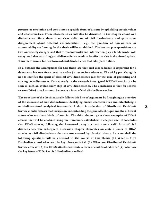 Denial of service thesis