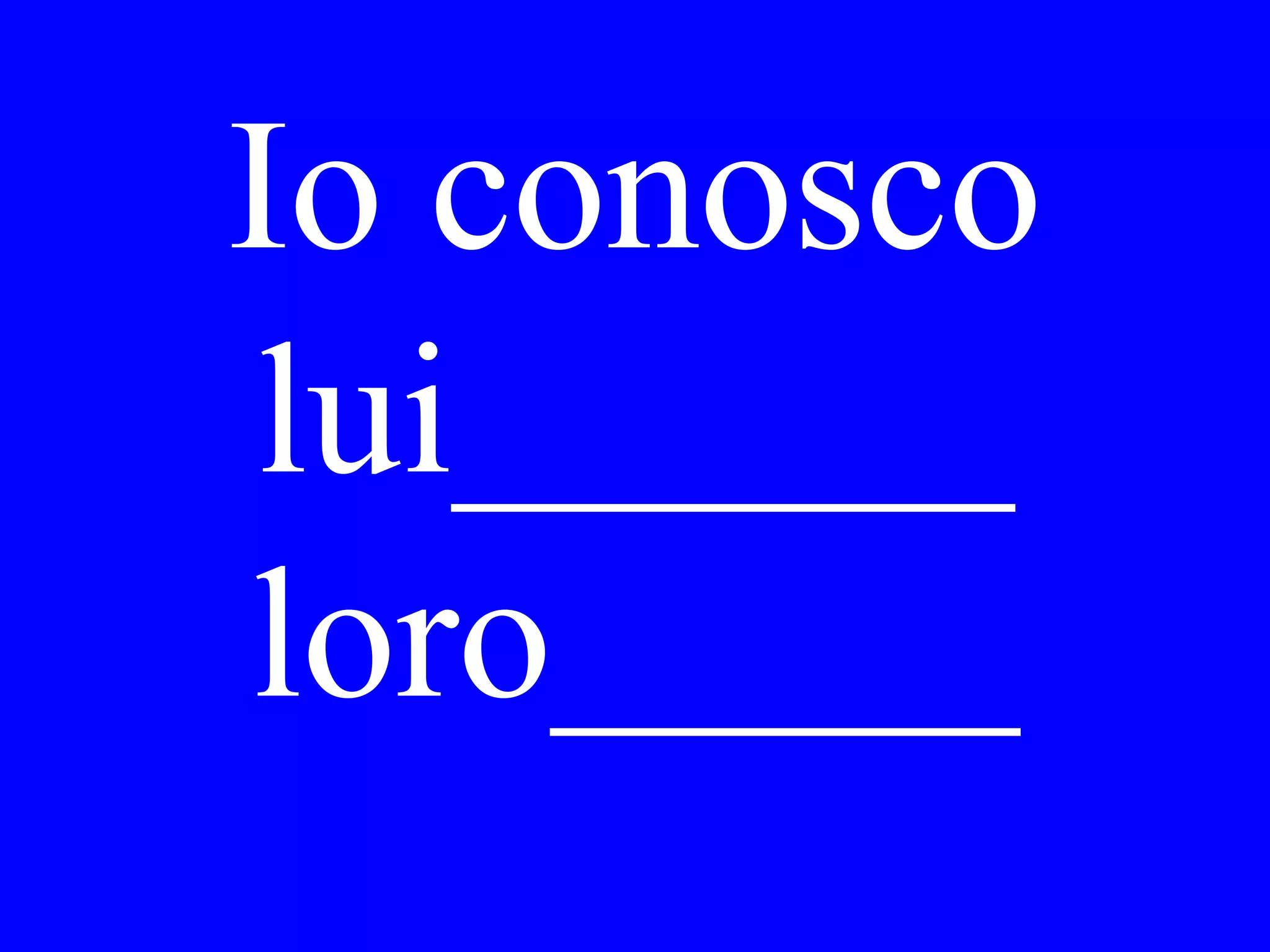 Preferisce conti
separati o paga
Lei stasera?
 