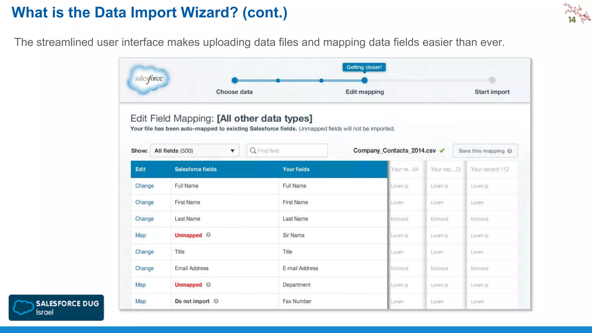 What is the Data Import Wizard? (cont.)
The streamlined user interface makes uploading data files and mapping data fields easier than ever.

 