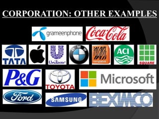 CORPORATION: OTHER EXAMPLES
 