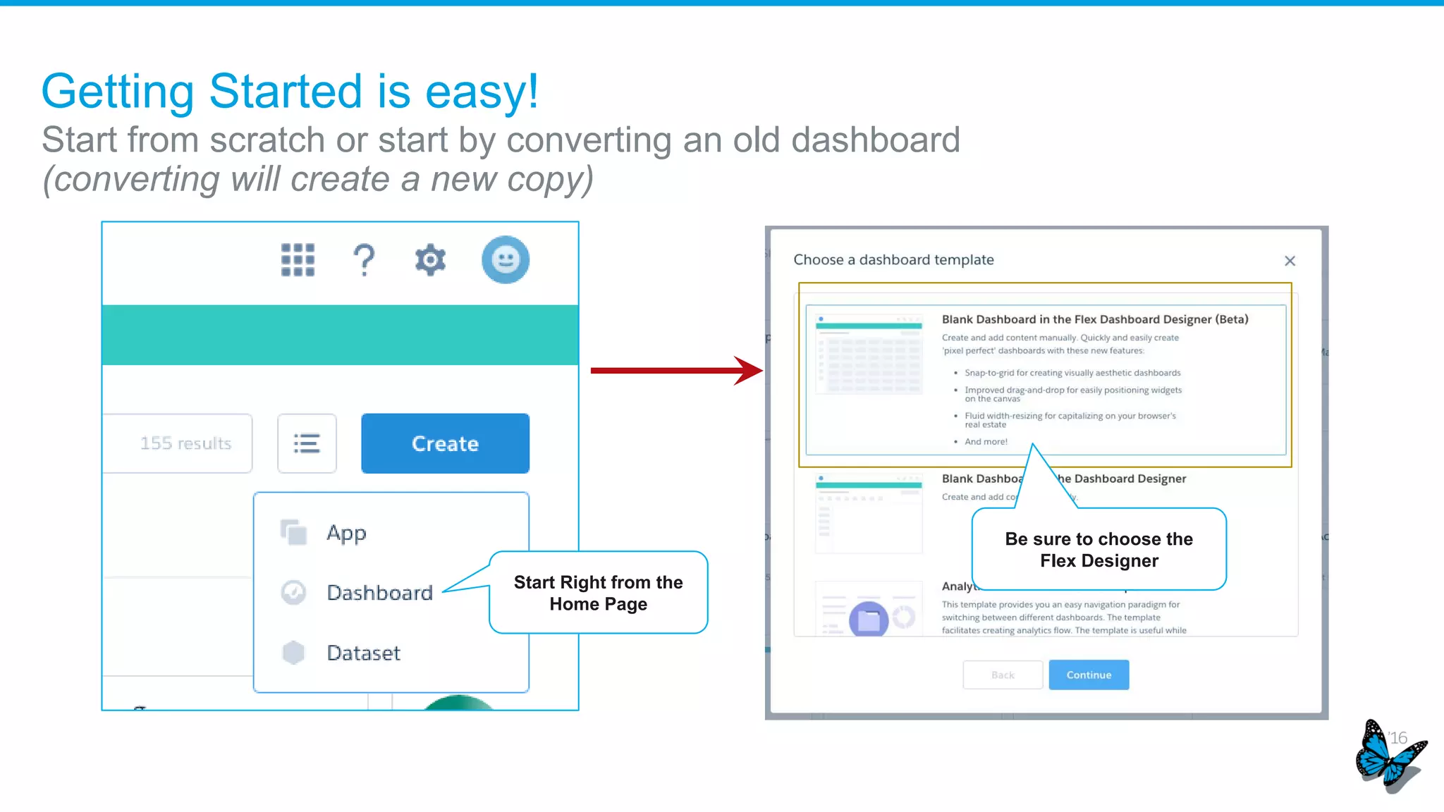 Give Administrators access to all reports and dashboards to effectively
manage your org
New folder scopes for
better navigation
Row level actions:
Edit or delete right
from the home page
Report lists are separated
from folder lists
Description field
displayed
Admin Access to
Private Reports:
Delete obsolete
reports and reduce
the clutter
 