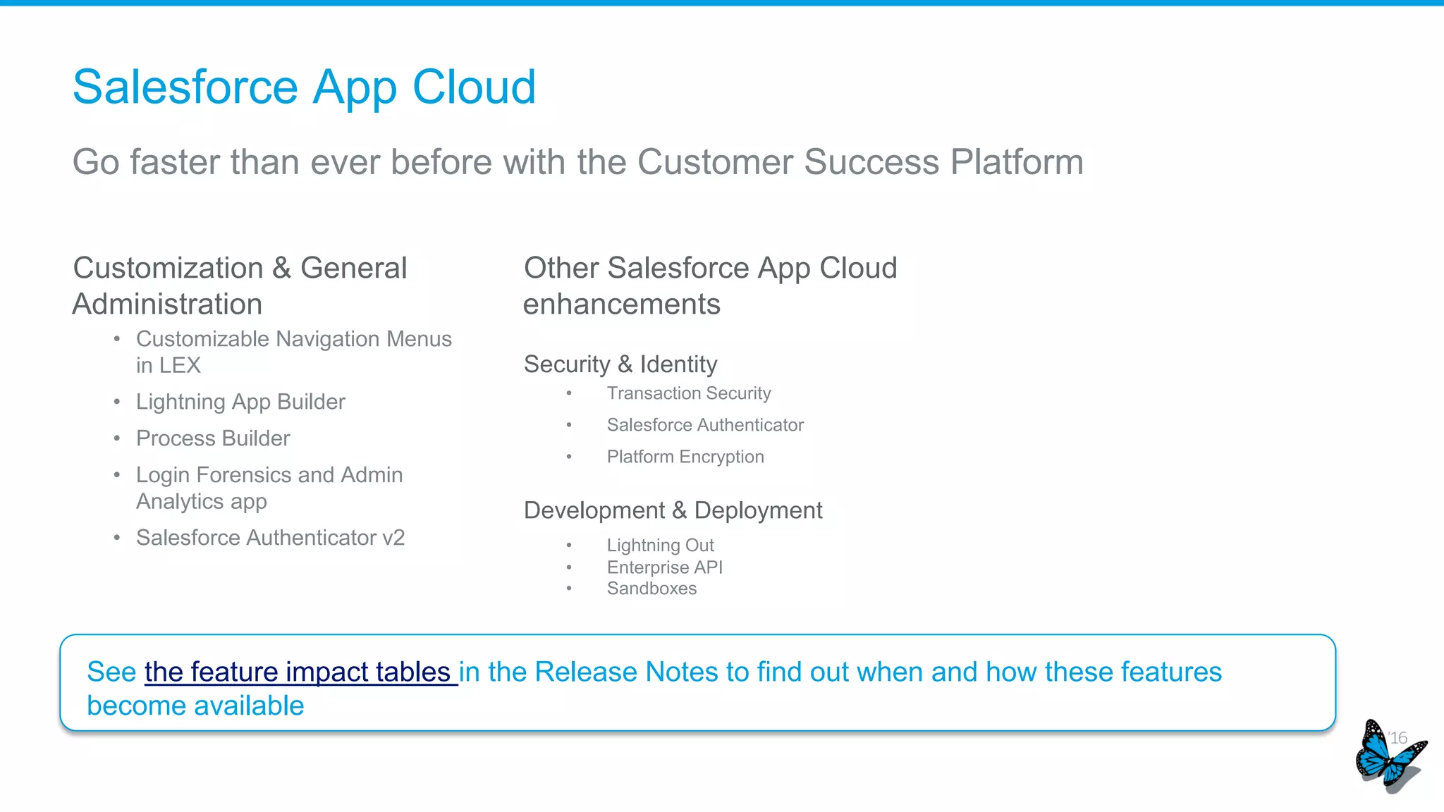Customized Record Home
Admins desire the ability to fully customize Lightning Experience to meet their organization’s needs
Add standard or
custom
components to
enhance the
page.
Activate the page to
override the default
Drag and drop to
rearrange
components or move
between tabs
 