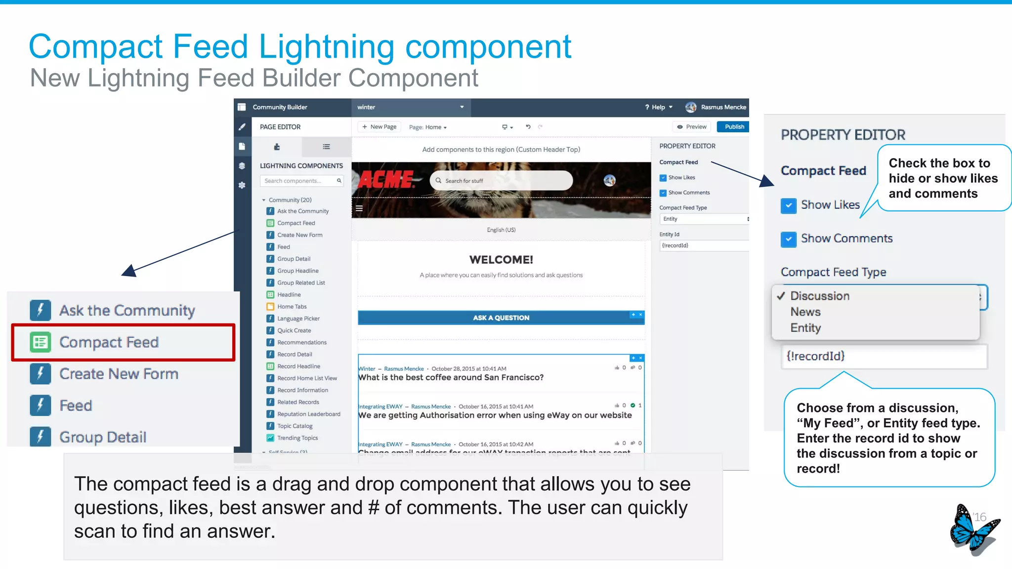 Community managers can search for articles in Article Management
Empower Community Managers > Topic & Article Search
The community manager can now search for articles
and narrow down the results by group and data
category.
 