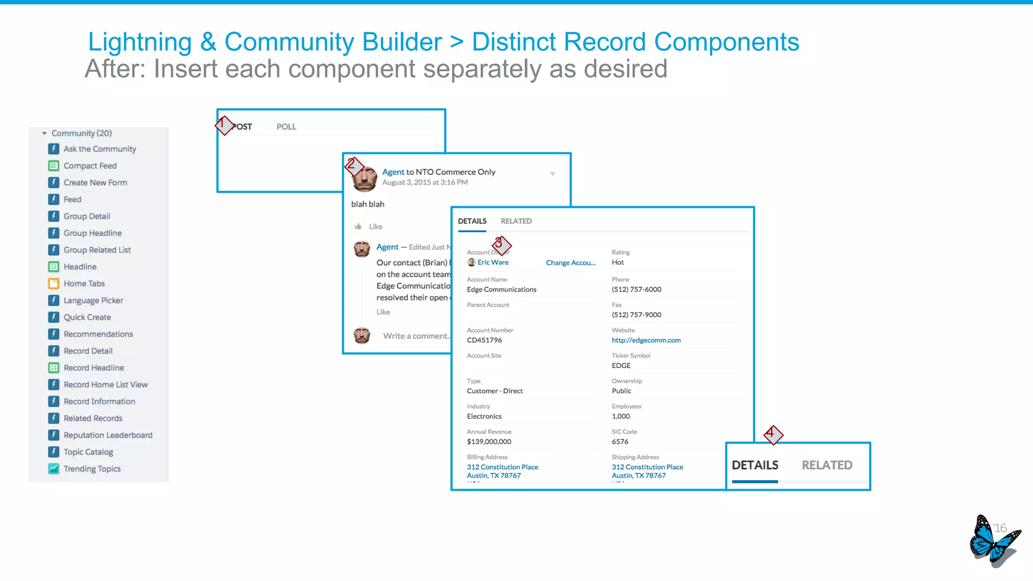 Community manager sets up Topic Hierarchy in Community Management
Community Managers can create subtopics for any
Navigational Topic. Three levels are supported in total.
Level 1: 25 Navigational Topics
Level 2: 10 Navigational Topics
Level 3: 10 Navigational Topics
Community
Management >
Navigational Topics
Add Topics Drill Down. Add
Subtopics.
Save and Publish.
Rich Experience > Topic Hierarchy
 