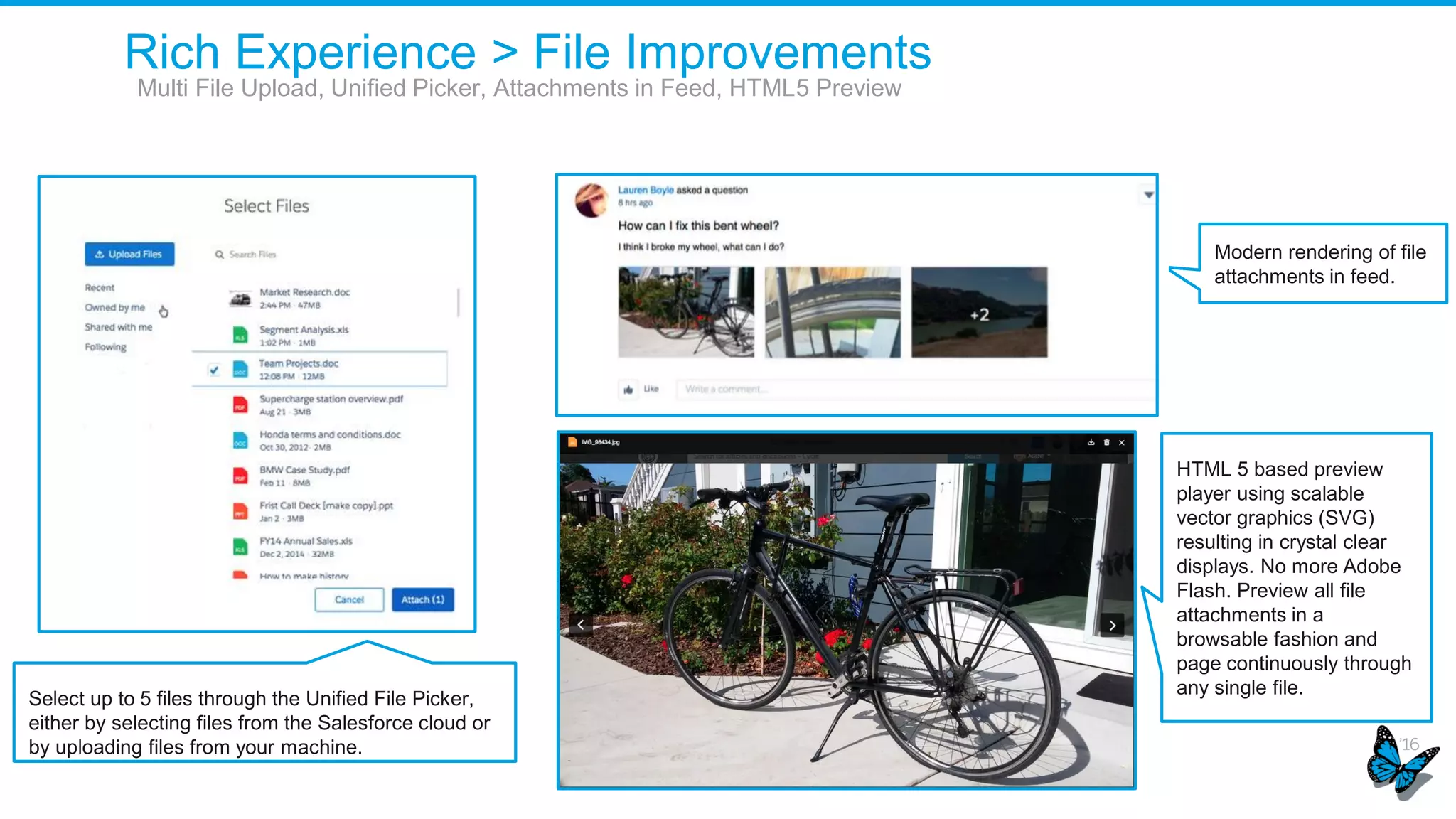 Chatter (Non-Community)
Enhancements
 