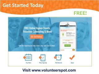 #FUNdraising
FREE!
Get Started Today
Visit www.volunteerspot.com
 