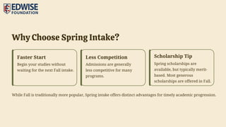 Spring Intake Arrangement Spring 2026 Intake Guide for Nepali Students. | PDF
