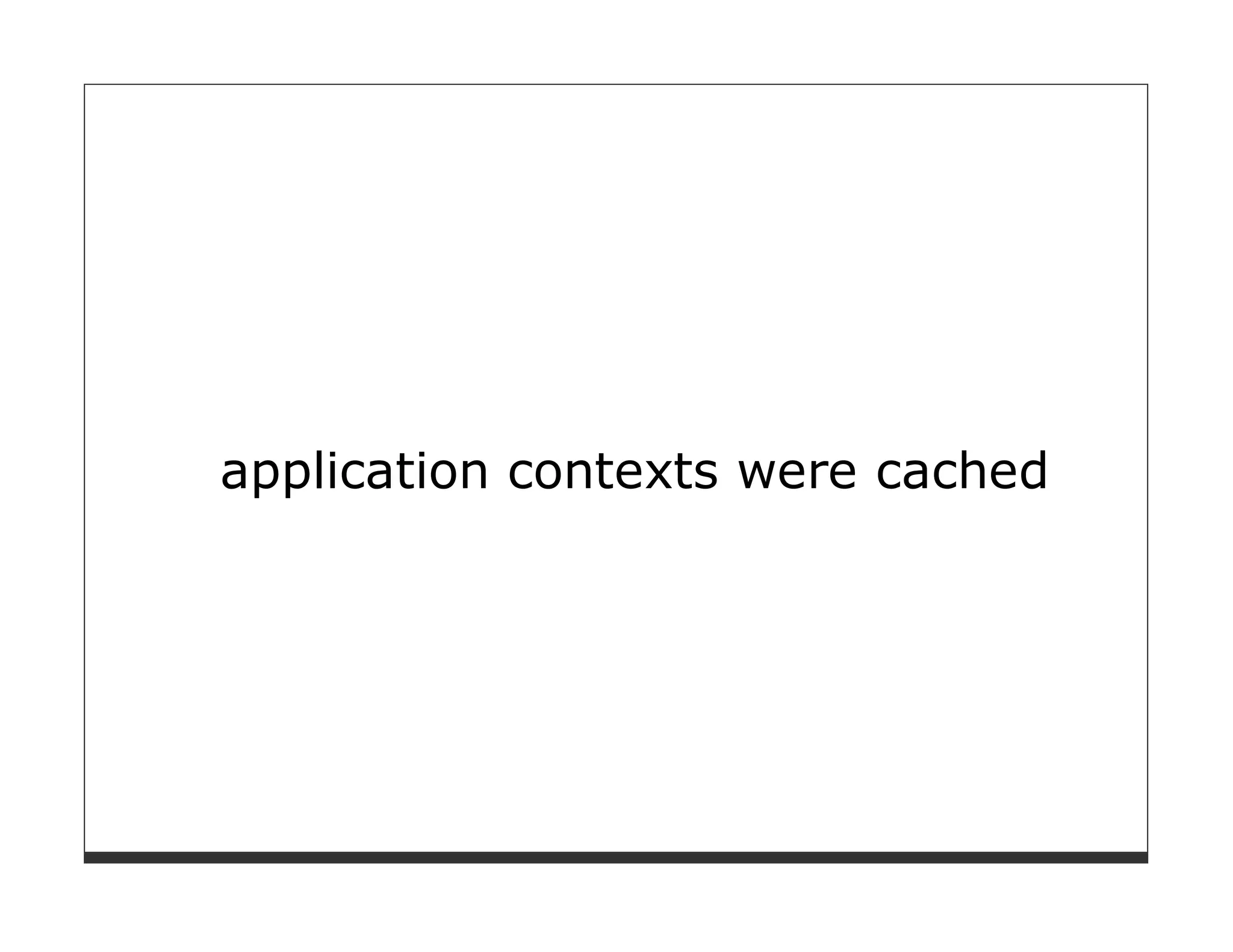 application contexts were cached
 
