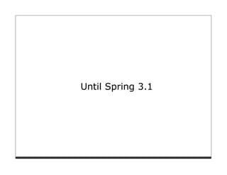 Until Spring 3.1
 