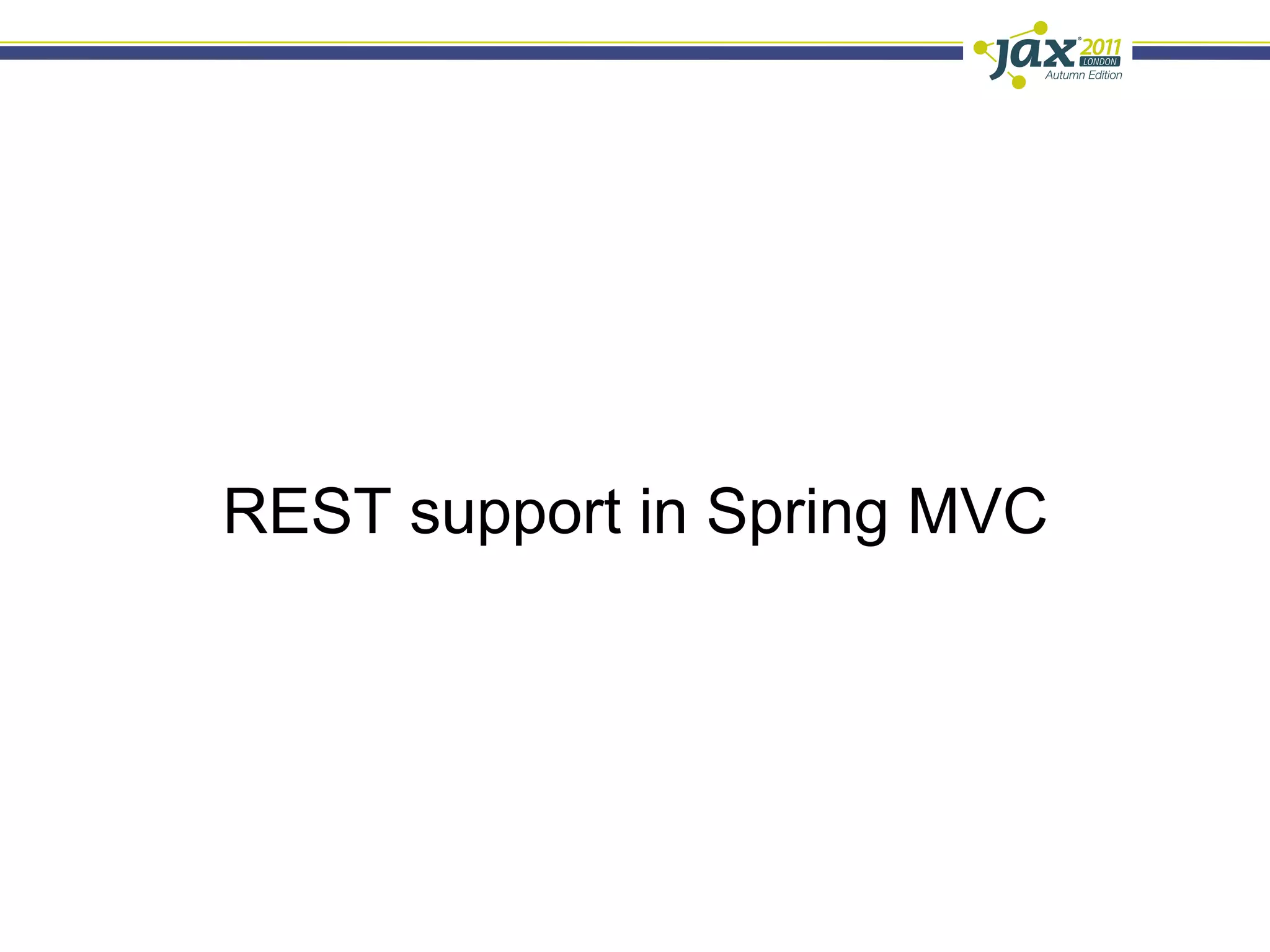 REST support in Spring MVC
 