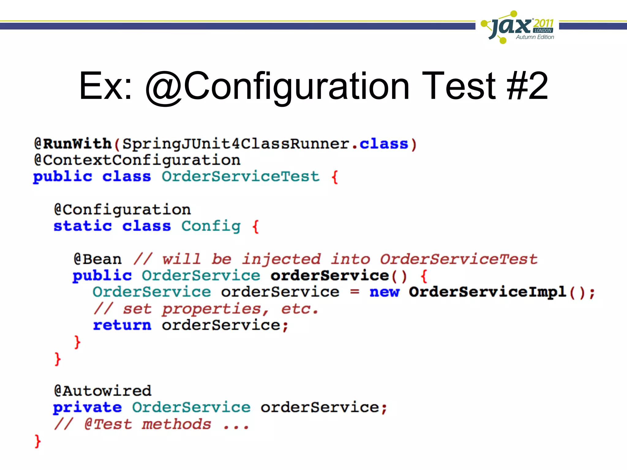 Ex: @Configuration Test #2
 