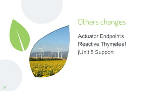 Others changes
Actuator Endpoints
Reactive Thymeleaf
jUnit 5 Support
36
 