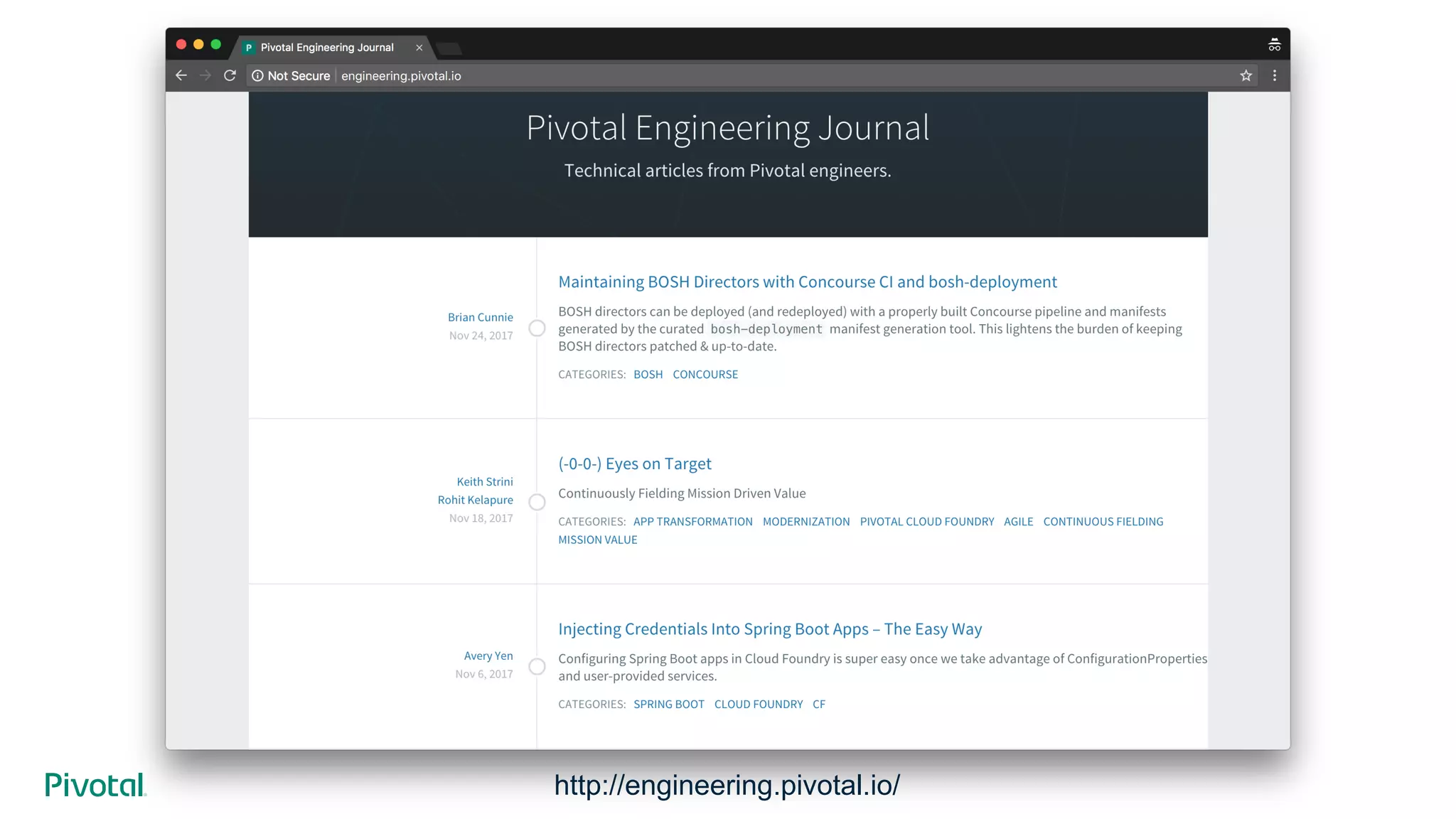 http://engineering.pivotal.io/
 