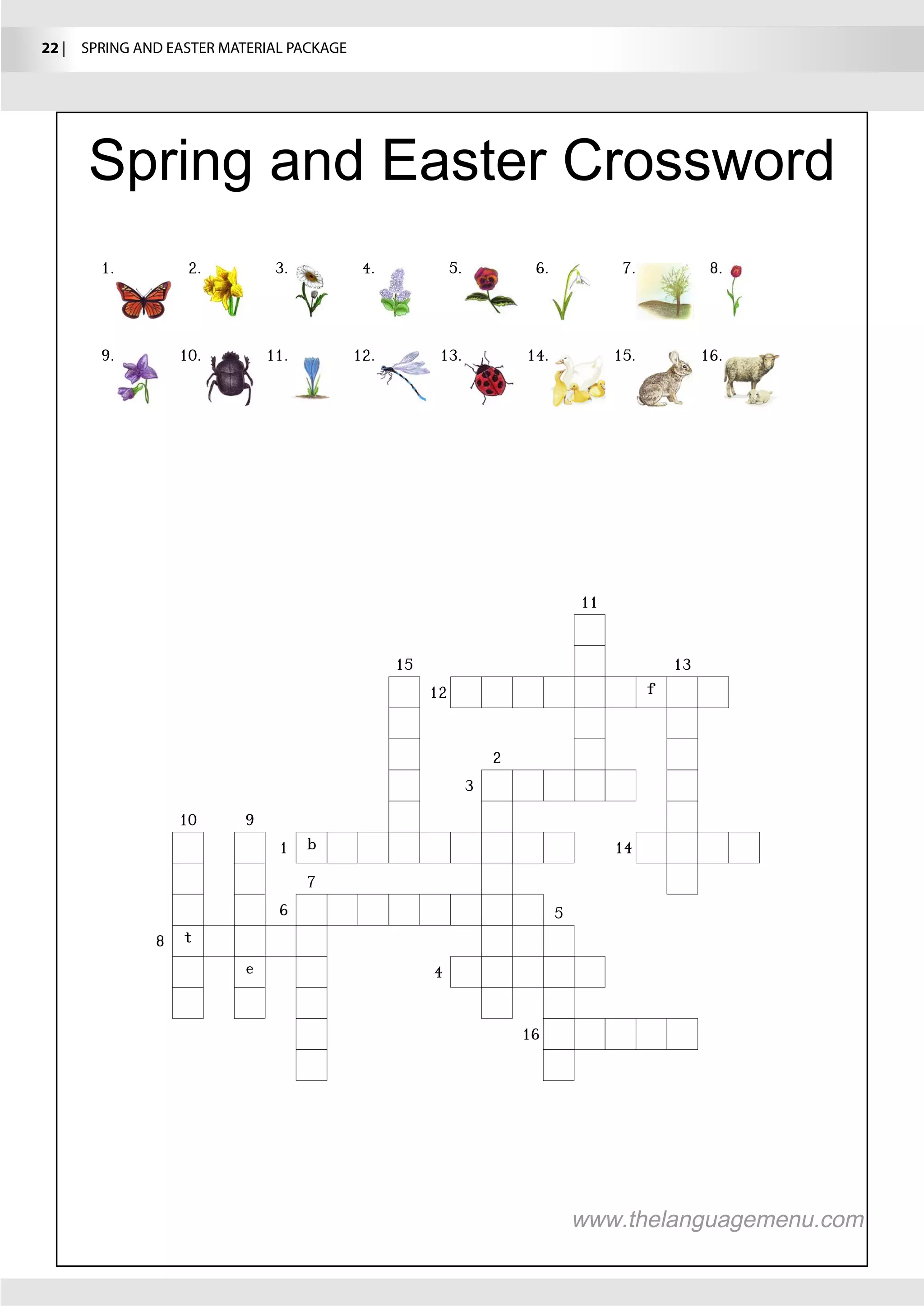 22 |  SPRING AND EASTER MATERIAL PACKAGE
 