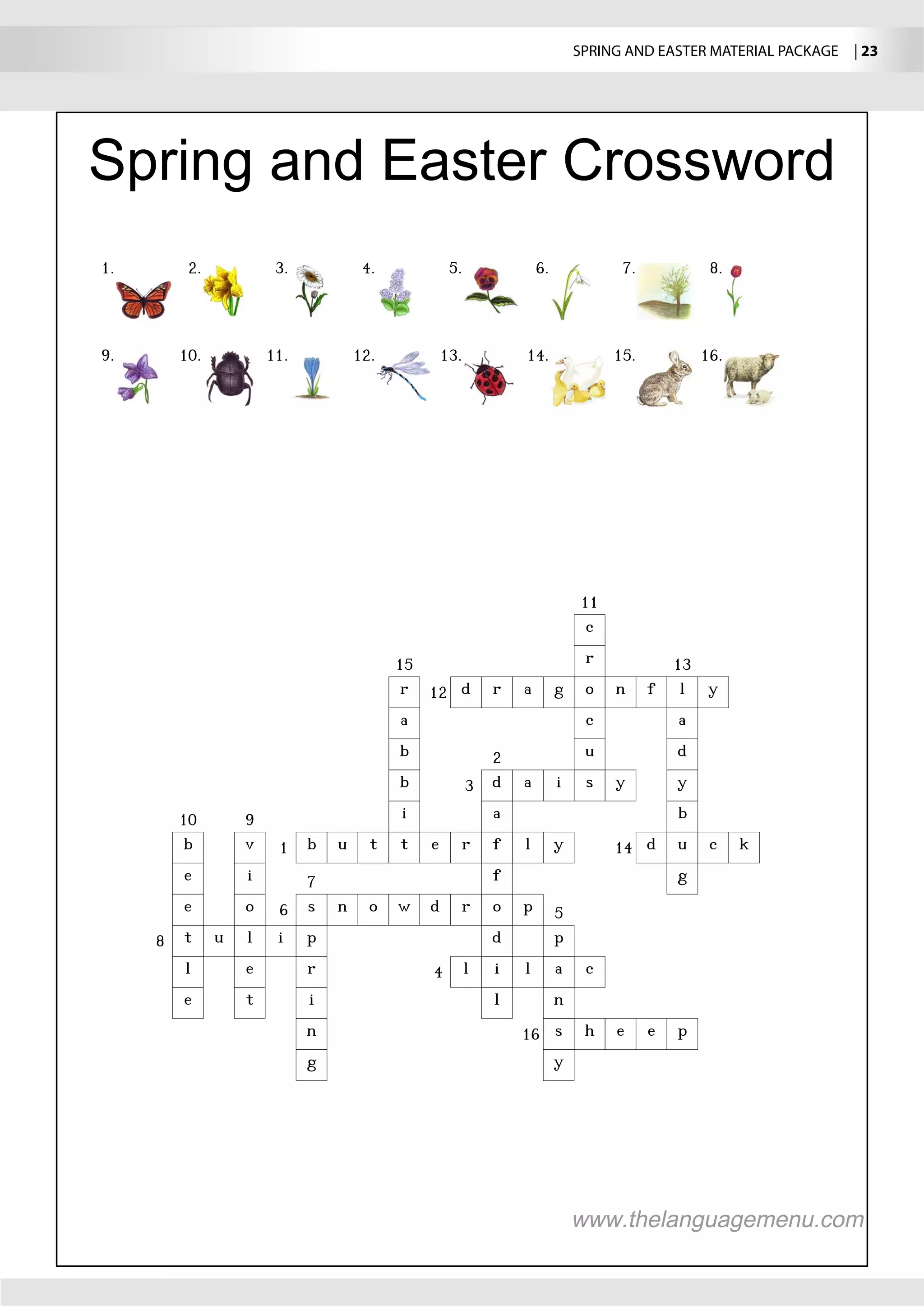 SPRING AND EASTER MATERIAL PACKAGE  | 23
 