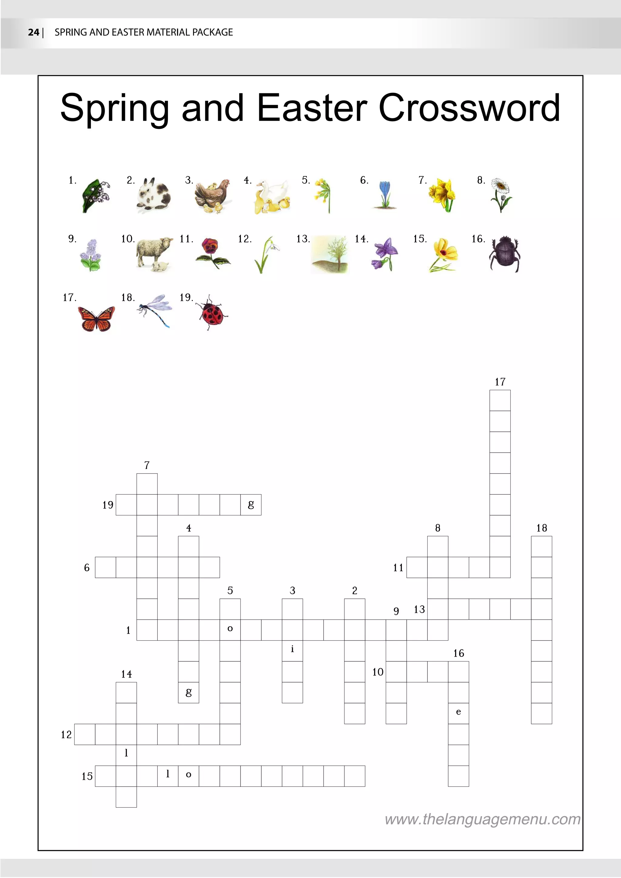 24 |  SPRING AND EASTER MATERIAL PACKAGE
 