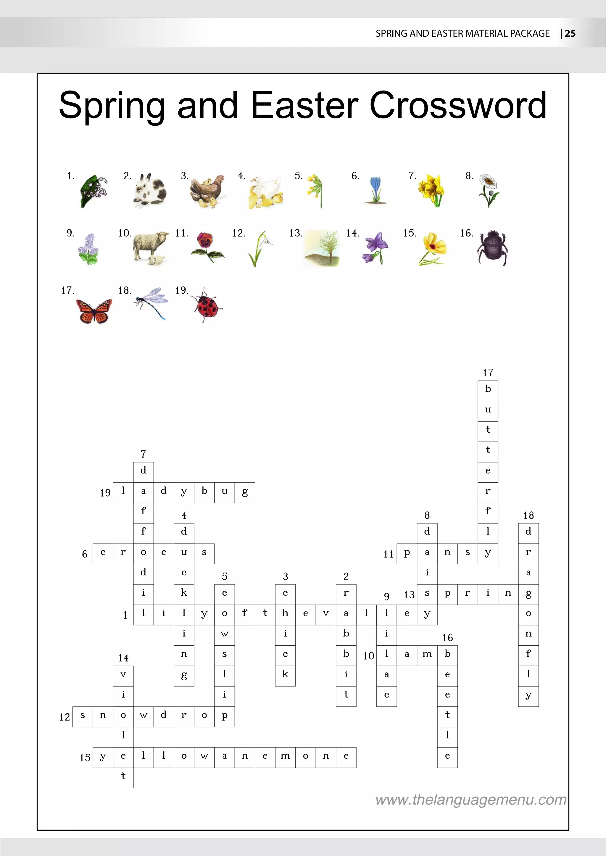 SPRING AND EASTER MATERIAL PACKAGE  | 25
 