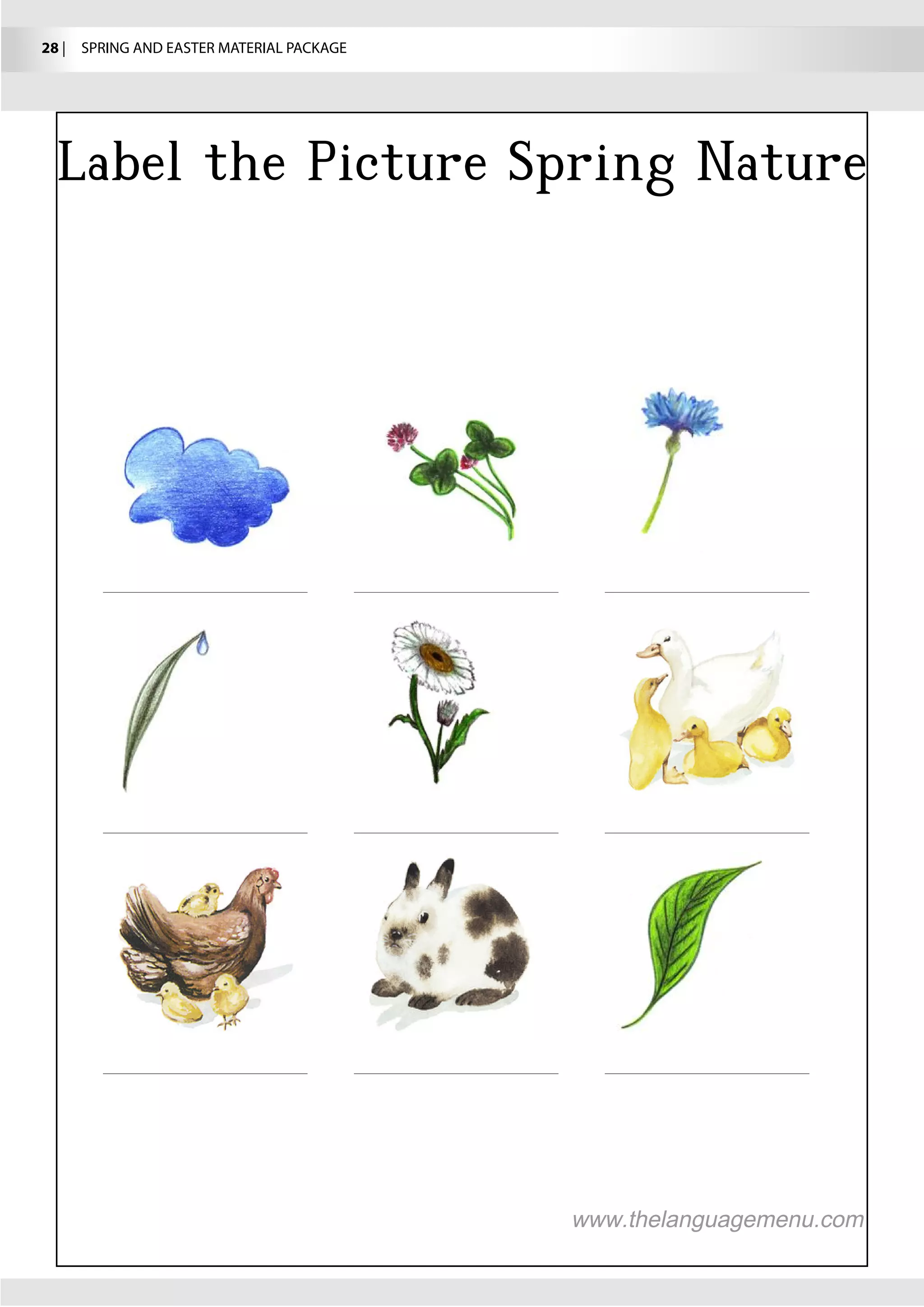 28 |  SPRING AND EASTER MATERIAL PACKAGE
 