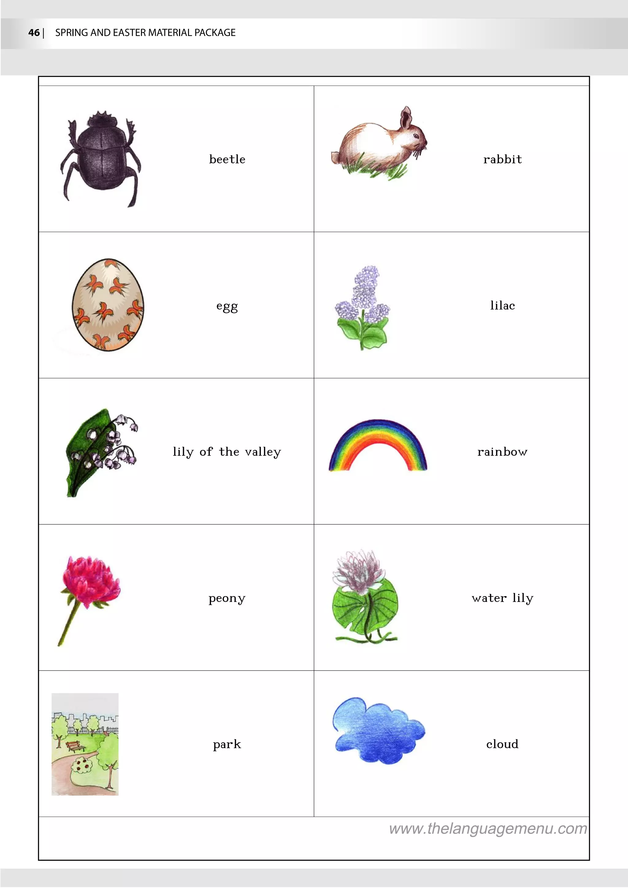 46 |  SPRING AND EASTER MATERIAL PACKAGE
 