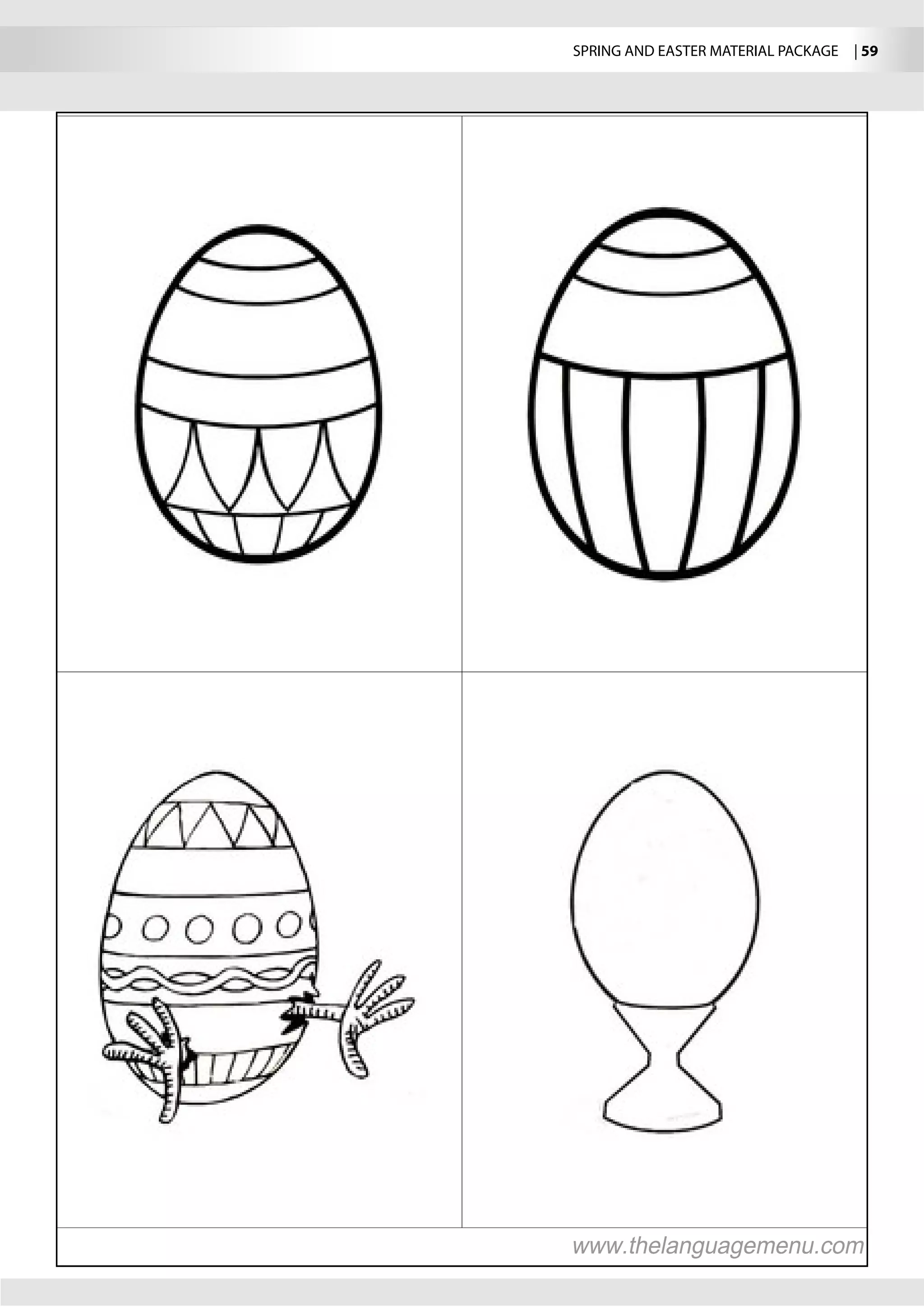 SPRING AND EASTER MATERIAL PACKAGE  | 59
 