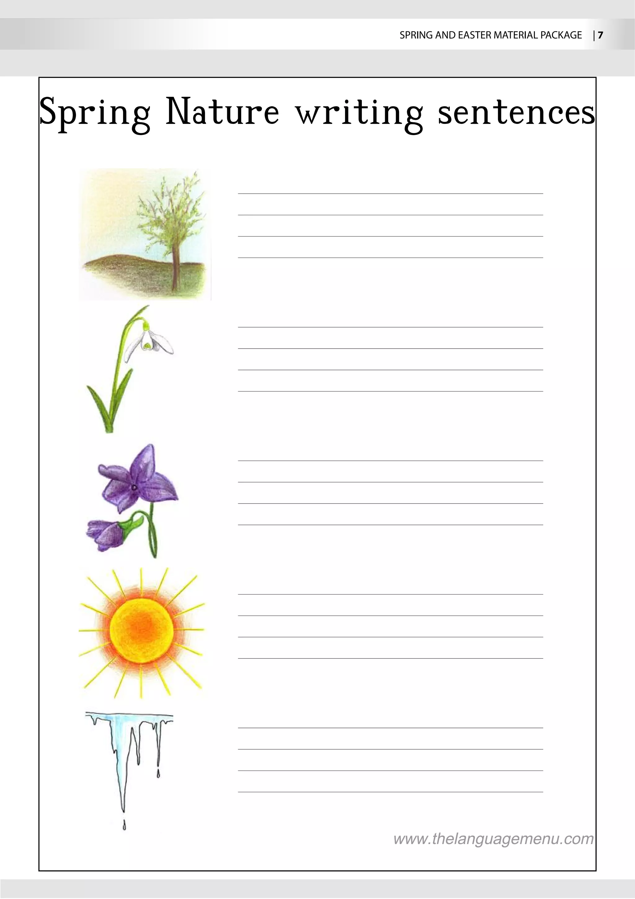 SPRING AND EASTER MATERIAL PACKAGE  | 7
 