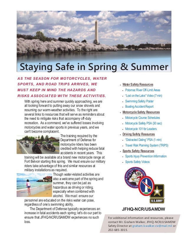 spring and summer safety flyer spring sports flyers