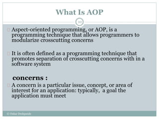 Spring AOP in Nutshell | PPTX