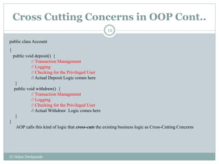 Spring AOP in Nutshell | PPTX
