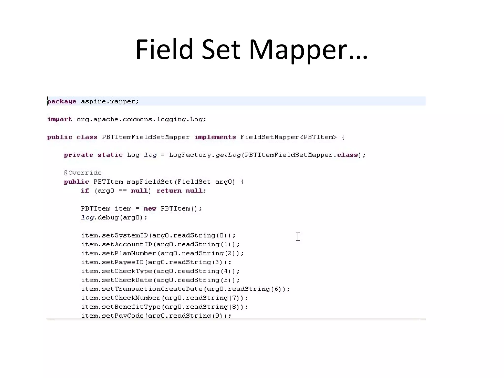 Field Set Mapper…
 