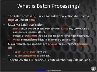 Spring Batch Introduction (and Bitbucket Project) | PDF