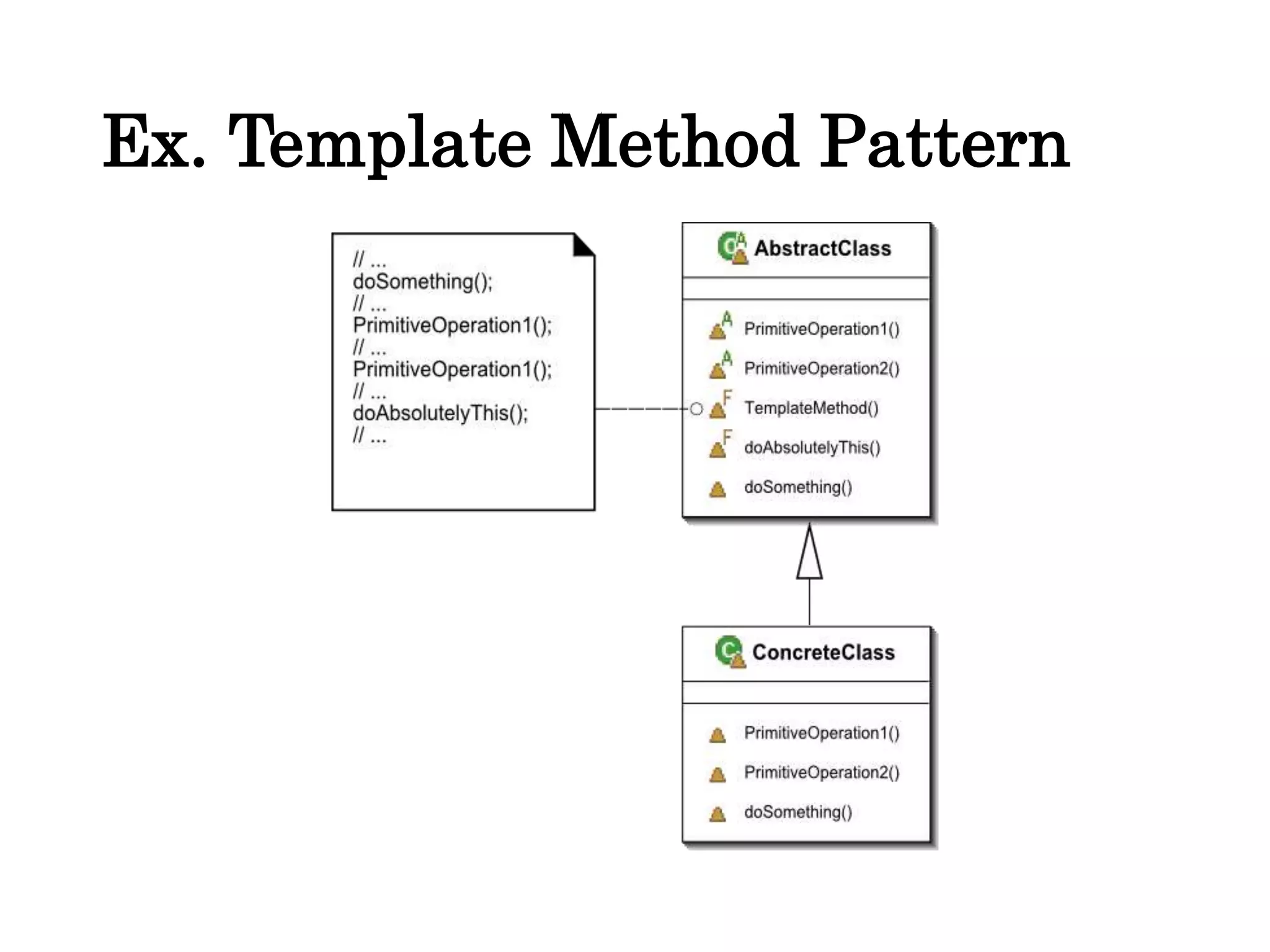 Ex. Template Method Pattern
 