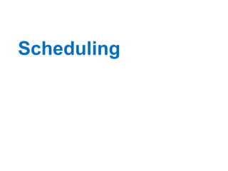 Scheduling
 