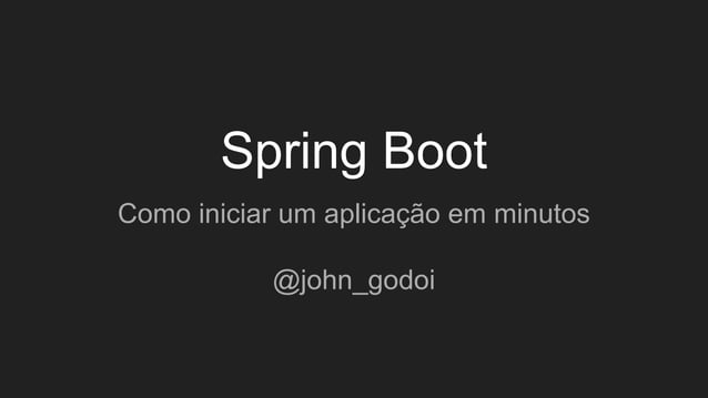 Spring boot | PPT