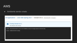 AWS
● Ambiente sendo criado
 