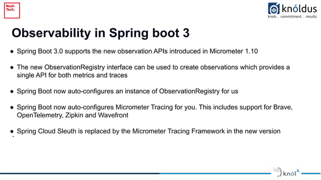 SpringBoot 3 Observability | PPT