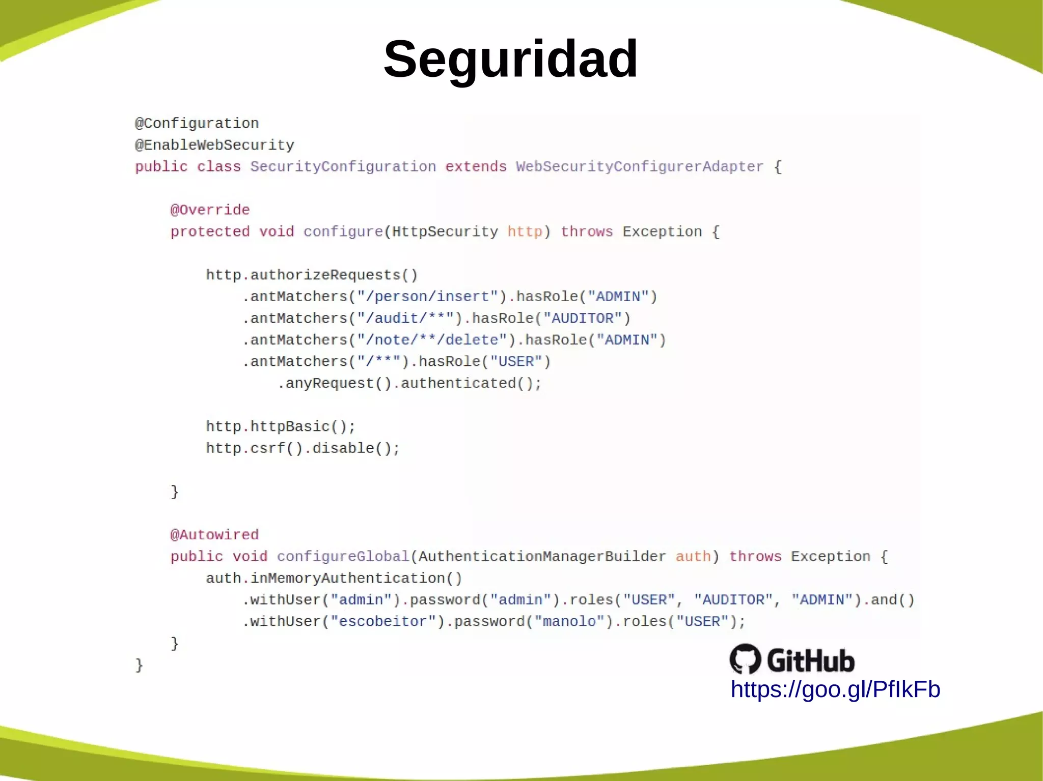 Seguridad
https://goo.gl/PfIkFb
 