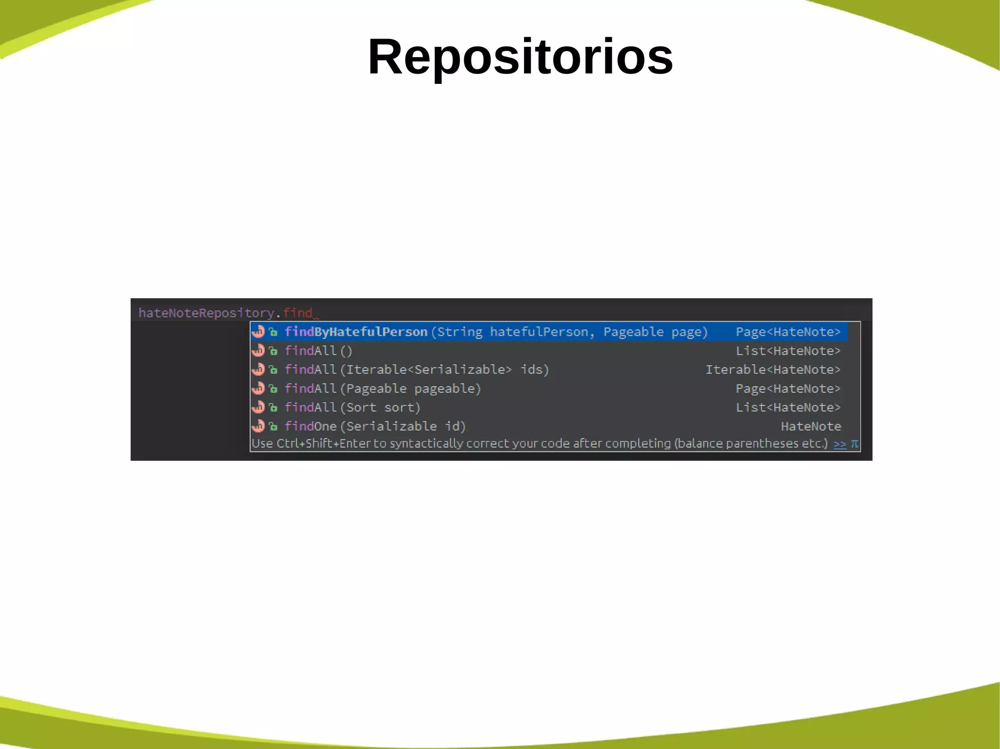 Repositorios
 