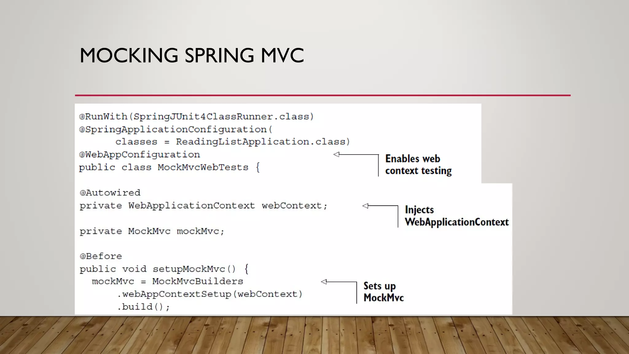 MOCKING SPRING MVC
 