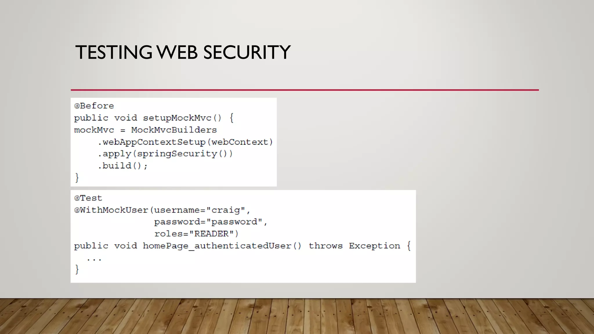 TESTING WEB SECURITY
 