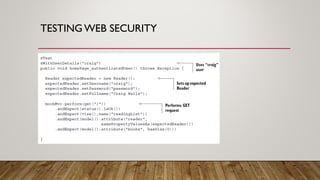 TESTING WEB SECURITY
 