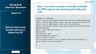 Spring Boot Interview Questions | Edureka | PDF