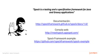 Spring boot outlet spock example