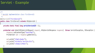 Servlet - Example
 