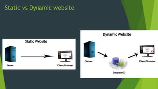 Static vs Dynamic website
 