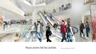 Nous avons fait les achats.   Spring Break 2011
 