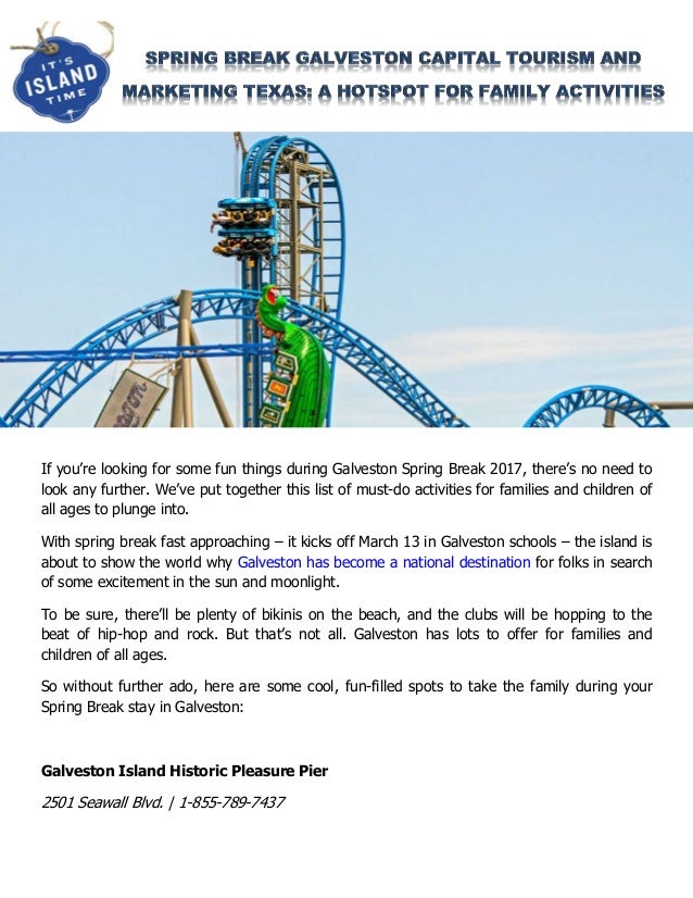 Spring Break Galveston Capital Tourism and Marketing Texas A Hotspot