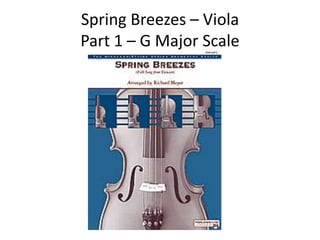 Spring Breezes – ViolaPart 1 – G Major Scale 