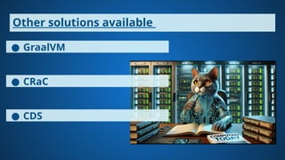 Other solutions available
● GraalVM
● CRaC
● CDS
 