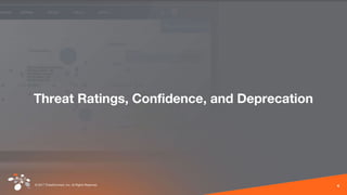 © 2017 ThreatConnect, Inc. All Rights Reserved.
Threat Ratings, Confidence, and Deprecation
4
 
