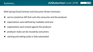 Spring Cloud Contract And Your Microservice Architecture | PDF